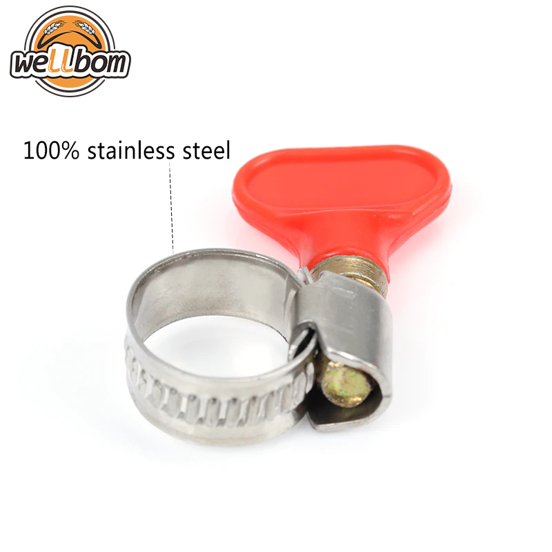 Homebrew Butterfly Stainless Steel Hose Clamp, worm clamp, Fit for 10mm-16mm / 8-12mm OD tubing,New Products : wellbom.com